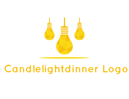 polygon hanging bulb logo