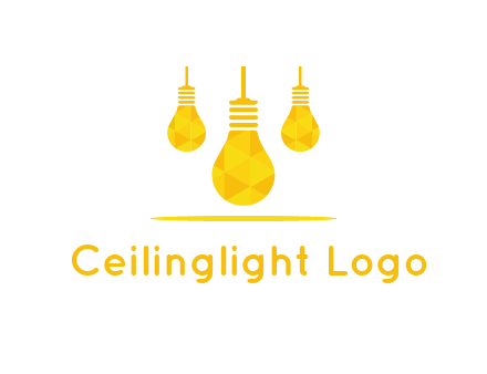 polygon hanging bulb logo