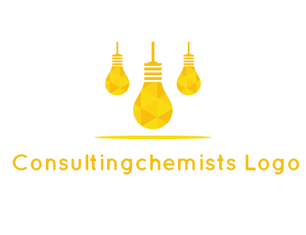 polygon hanging bulb logo