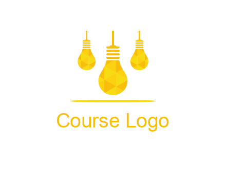 polygon hanging bulb logo