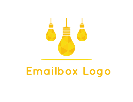 polygon hanging bulb logo