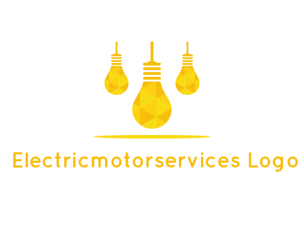 polygon hanging bulb logo