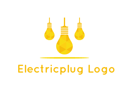 polygon hanging bulb logo