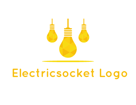 polygon hanging bulb logo
