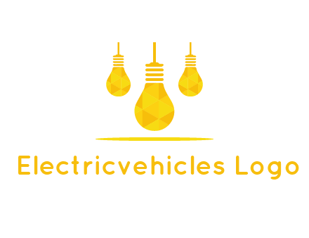 polygon hanging bulb logo