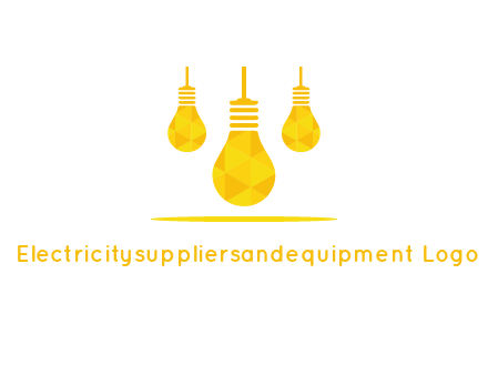 polygon hanging bulb logo
