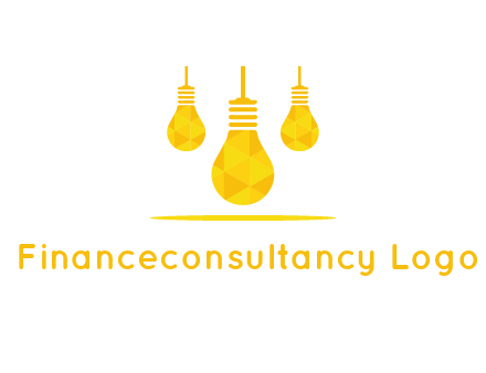 polygon hanging bulb logo