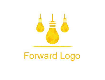 polygon hanging bulb logo