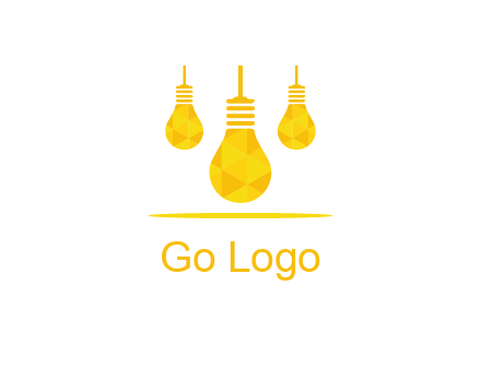 polygon hanging bulb logo