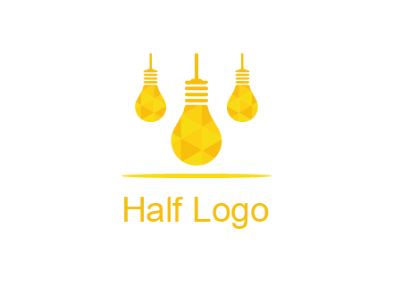polygon hanging bulb logo