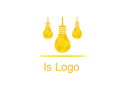 polygon hanging bulb logo