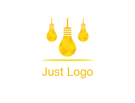 polygon hanging bulb logo