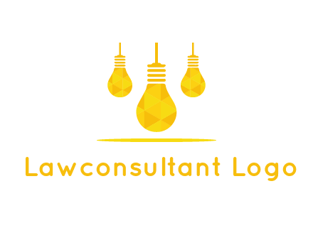 polygon hanging bulb logo