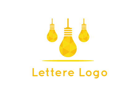 polygon hanging bulb logo