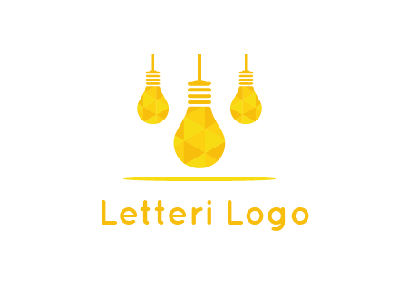polygon hanging bulb logo