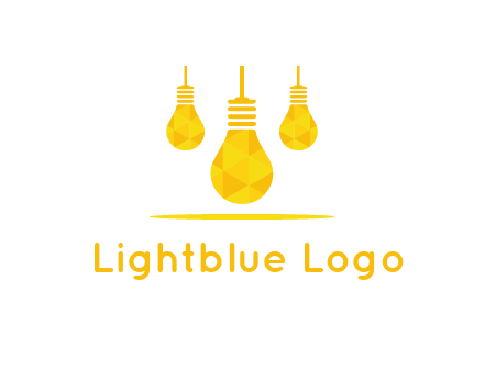 polygon hanging bulb logo