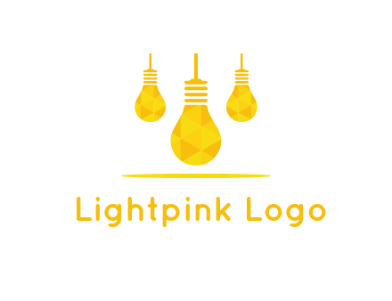 polygon hanging bulb logo