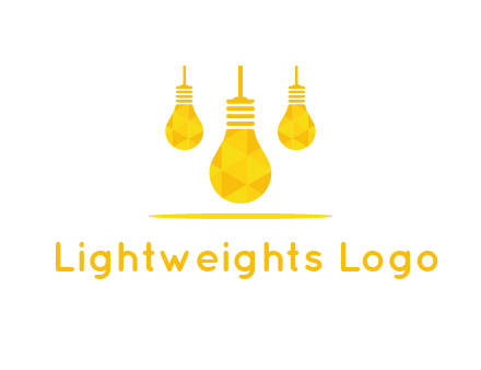 polygon hanging bulb logo