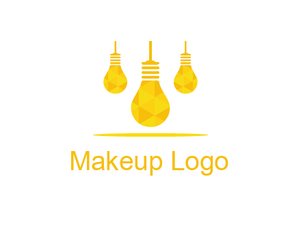 polygon hanging bulb logo