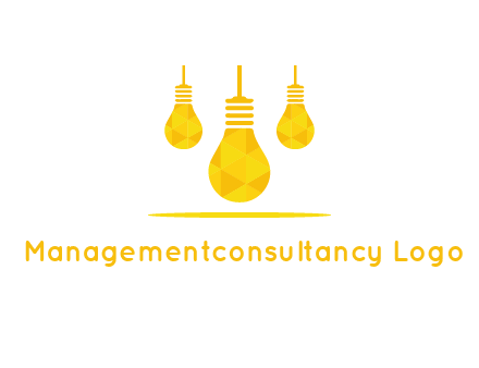 polygon hanging bulb logo