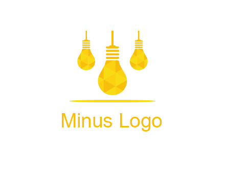 polygon hanging bulb logo