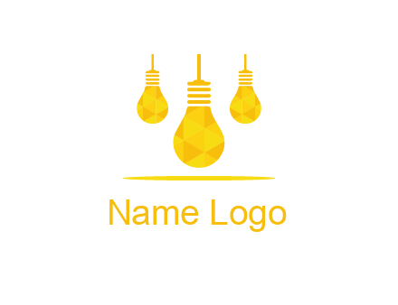polygon hanging bulb logo