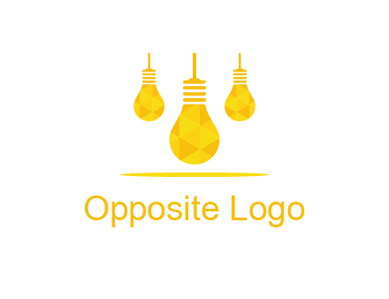 polygon hanging bulb logo