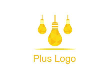 polygon hanging bulb logo
