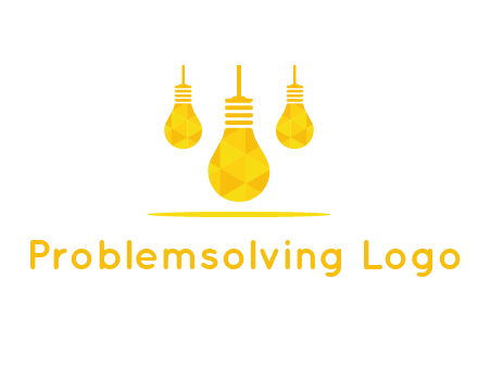 polygon hanging bulb logo