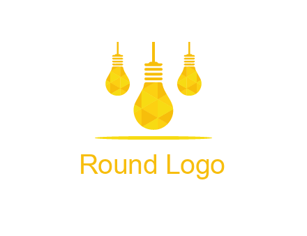 polygon hanging bulb logo