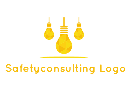 polygon hanging bulb logo