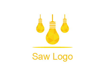 polygon hanging bulb logo