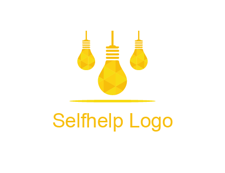 polygon hanging bulb logo