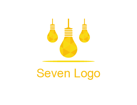 polygon hanging bulb logo