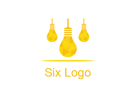 polygon hanging bulb logo