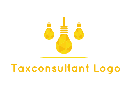 polygon hanging bulb logo
