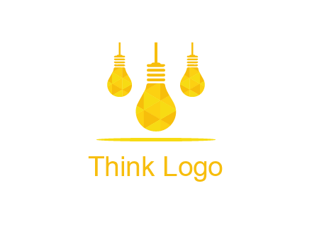 polygon hanging bulb logo
