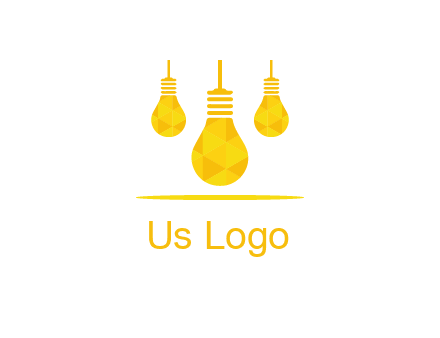 polygon hanging bulb logo