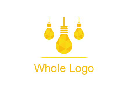 polygon hanging bulb logo