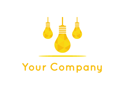 polygon hanging bulb logo