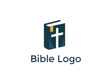 cross and bible with bookmark logo