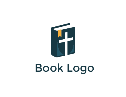 cross and bible with bookmark logo