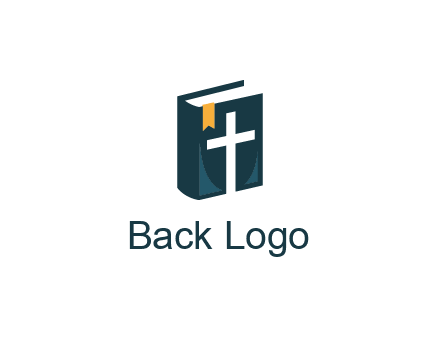 cross and bible with bookmark logo