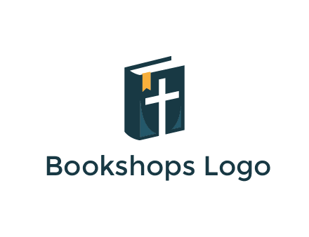 cross and bible with bookmark logo