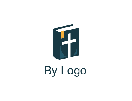 cross and bible with bookmark logo