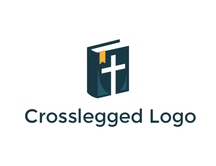 cross and bible with bookmark logo