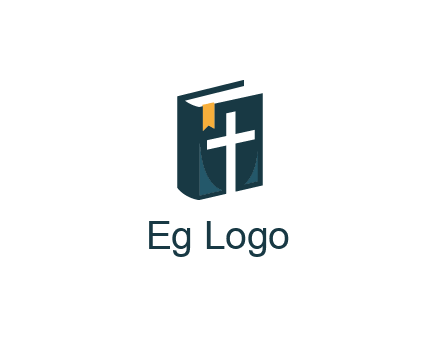 cross and bible with bookmark logo