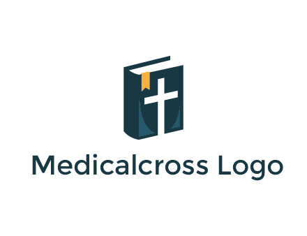 cross and bible with bookmark logo