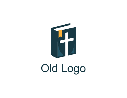 cross and bible with bookmark logo
