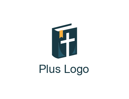 cross and bible with bookmark logo